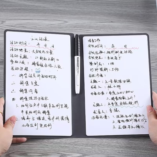 Genanvendeligt Læder Memo Gratis Whiteboard Pen Sletning Klud Ugeplanlægning Bærbar Style Kontor Notesbøger