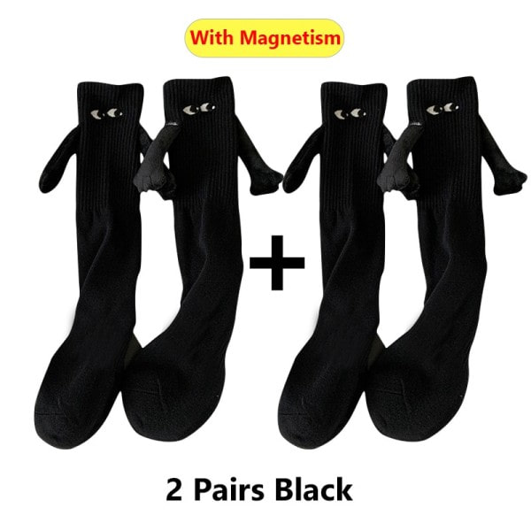 Par Bomull Strumpa 2 Par Magnetisk Sug Hand I Hand Strumpor