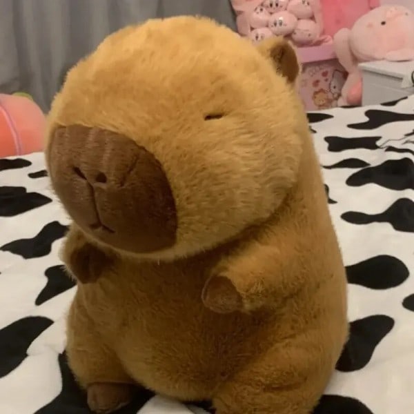 Capybara Plush Simulering Capibara Anime Fluffty Toy Kawaii Plushie Sød Dukke Udstoppede Dyr Blød Dukke