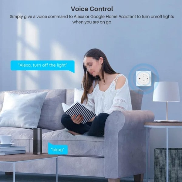 Smart Plug WiFi Socket EU Strøm Monitoring Timing Funktion Virker