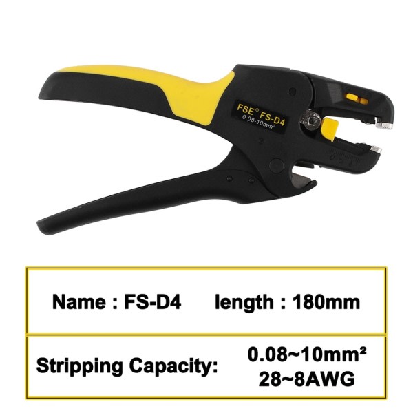 Tråd avdragare Verktyg avisolering tång automatisk 0,08-10mm2 28-8AWG kutter kabel sax