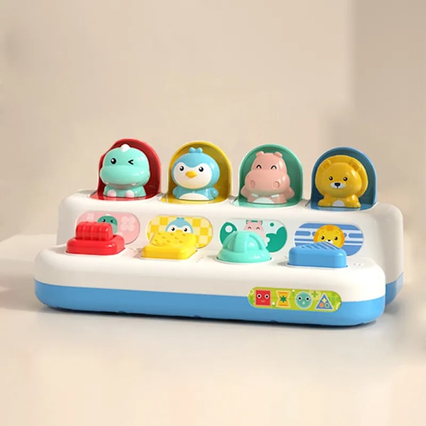 Interaktiv Pop Up Dyr Leke Peekaboo Switch Box Knapp Box Skat Overraskelse Eske