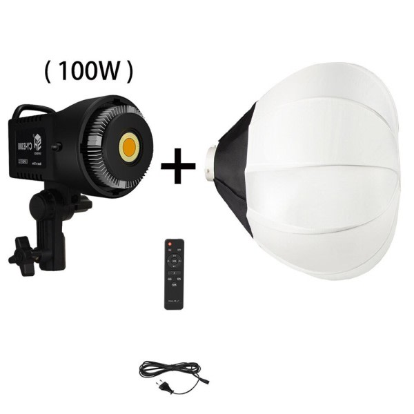 65CM Bowens Mount Softbox och 100W Lampa Globe Lantern Quick Ball Diffuser Ring Soft Light