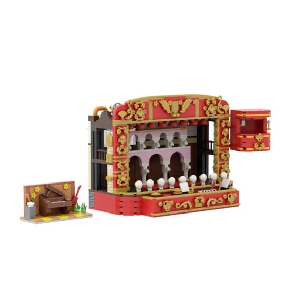 Dukketeater Scene Teater Bygningsblokker Kit Kompatibelt Med 71033 Handling Figurer