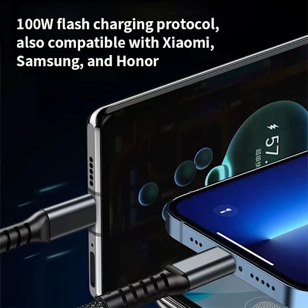 3 In 1 100W LED  Digital Display  USB kabel Type C Usb Micro