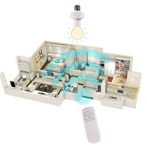 E27 lampe holder trådløs fjernbetjening med 220V strøm kontakt stik fjernbetjening timing kontakt lys