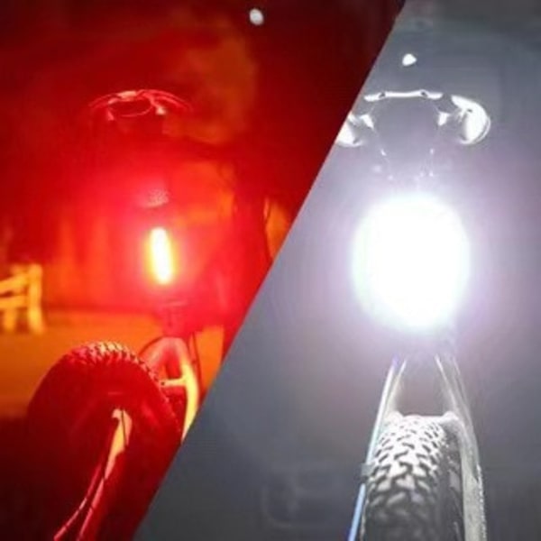 Natt Ridning Sykkel Baklys Utendørs Lys USB Lading Enkelt Lampe Fjell Sykkel Led Advarsel Baklys