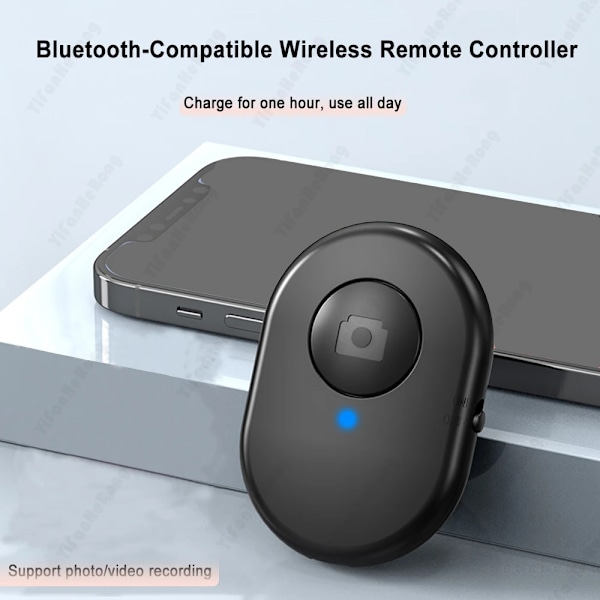 Mini Bærbar Bluetooth-kompatibel Fjernbetjening Kontrol Trådløs Selfie Shutter Control