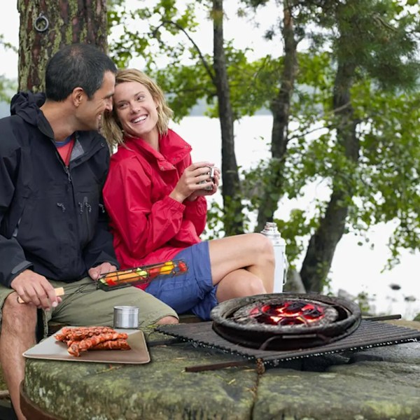 Høj kvalitet Bærbar BBQ Grilling Kurv Rustfrit Stål Nonstick Grill Grill Kurv Værktøj Grill Mesh til Kød Hamburger BBQ værktøj