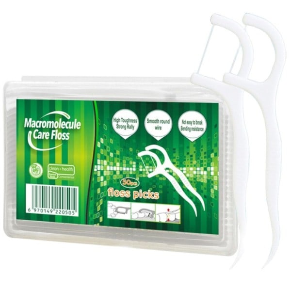 Tandtråd 50 Kvadrat Boxed Tandtråd Stopp Dental Oral Tandpetare