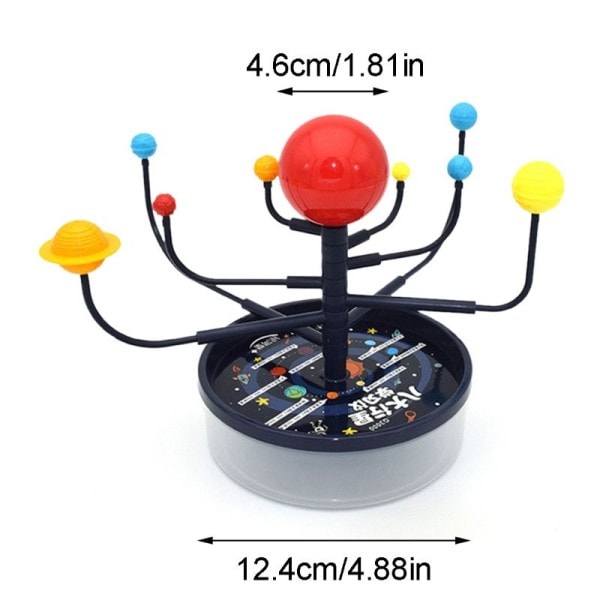 1Sett Solar System Nine Planets Model Science Kit DIY Assembly Foreldre-barn Interaksjon Planetarium Leketøy