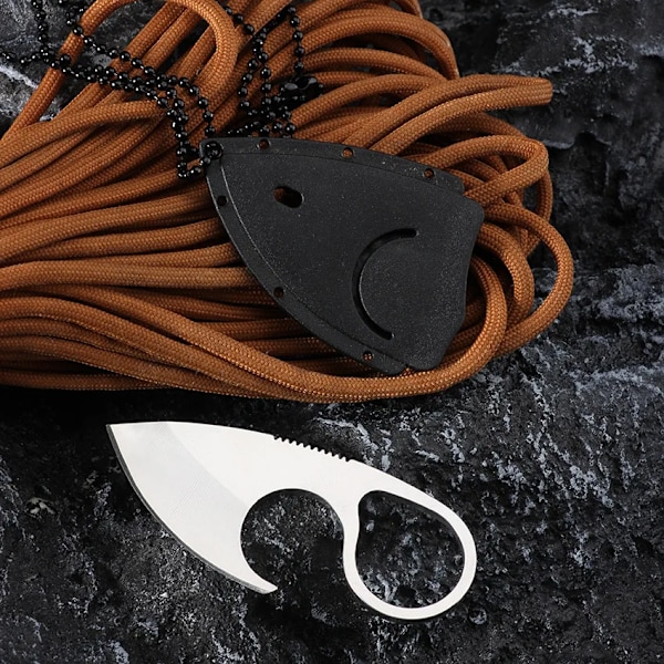 Praktisk K skede Ring Ornament Udpakning Essential Kniv Rustfrit Stål Daglig Bærbar Udendørs Kniv