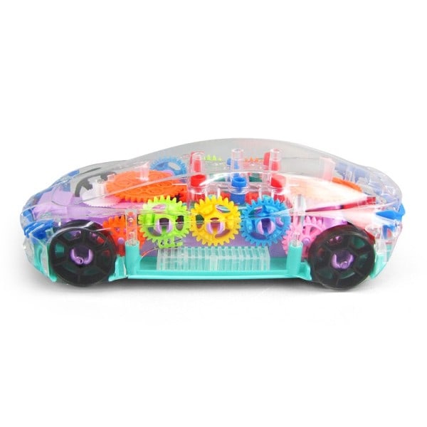 Elektronisk Transparent Musik Bil Musikal Led Light Baby Tidig Utbildning Rolig Toy