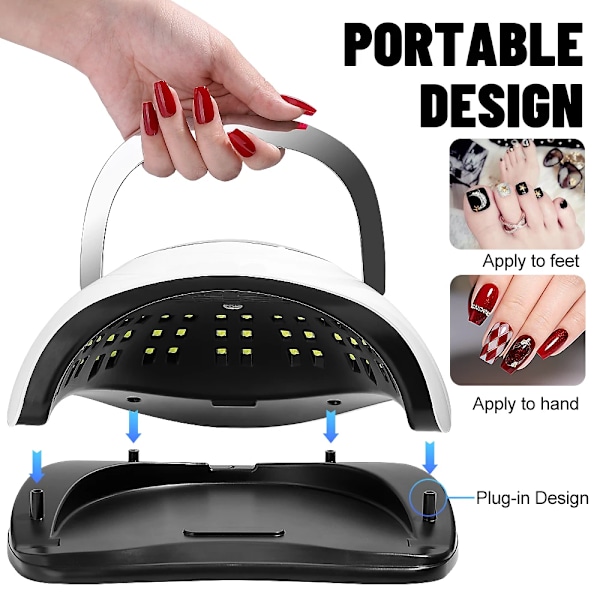 320W 72LEDs Kraftfull Spik Torktumlare Med Stor Touch Skärm LED Spik Lampa