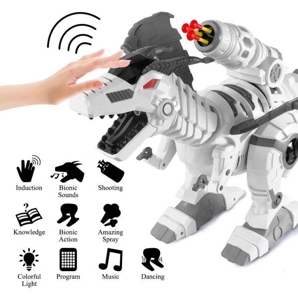 Tåge Spray Fjernbetjening Dinosaurer Legetøj Elektrisk Dinosaur RC Robot Dyr Uddannelseslegetøj