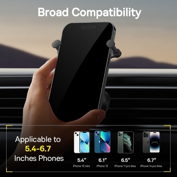 Bil Telefon Gravity Auto Restituerbar i Bil Air Vent Silikon Stativ