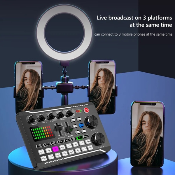 Profesjonell Bluetooth-kompatibel Studio opptak for telefon PC lyd miksing konsoll forsterker live musikk mikser