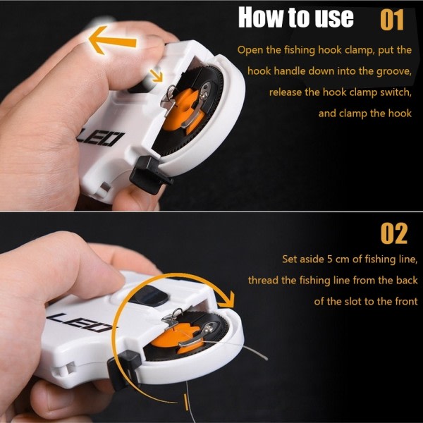 Elektrisk Hooking Device Line Automatic Fishing Line Winder Lure Fishing Hook Binding Device