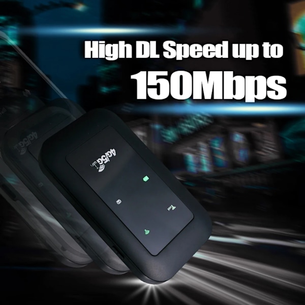 150 Mbps Mobil Hotspot 4G LTE Router Pocket WiFi Router Trådløst Modem med SIM Card Slot