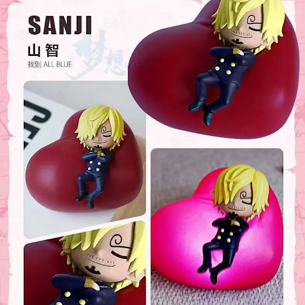 One Piece Luffy Zoro Nami Sanji Nat Lys Anime Figur Lampe Blødt Lys Soveværelse Sengebord LED Lys Værelse Børn Legetøj Gave