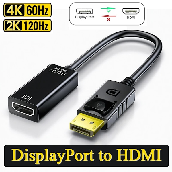 Display Port DP To HDMI Adapter Kabel Omvandlare