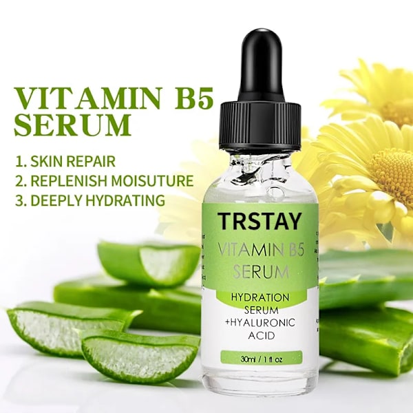 Vitamin B5 Ansikte Serum Mjuk Återfuktande Reparation Torr Hud Aloe Lugnerar Porer Shrink