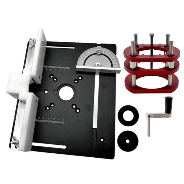 Innsats Plate Router Lift Kit for 65mm Diameter Motorer Trebearbeiding Arbeidsbenk Trimmer Gravering Maskin Verktøy