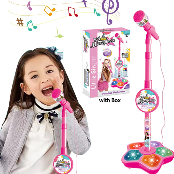 Barn mikrofon med stativ karaoke sang musikk instrument leker c596 | Fyndiq