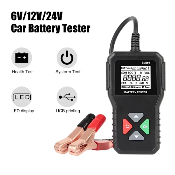 Akku Järjestelmä Detect 100-2000 CCA Auto Akku Työkalu 6V 12V 24V Auto Akku Testeri