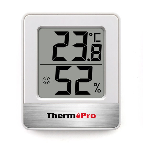 Mini Digital Inomhus Rum Termometer Hygrometer För Hem Väder Station Vit