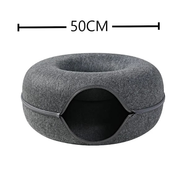 Donut Husdjur Katt Tunnel Interaktiv Lek leksak Katt säng Dubbel Use Illrar Kanin Säng Tunnlar Inomhus leksaker