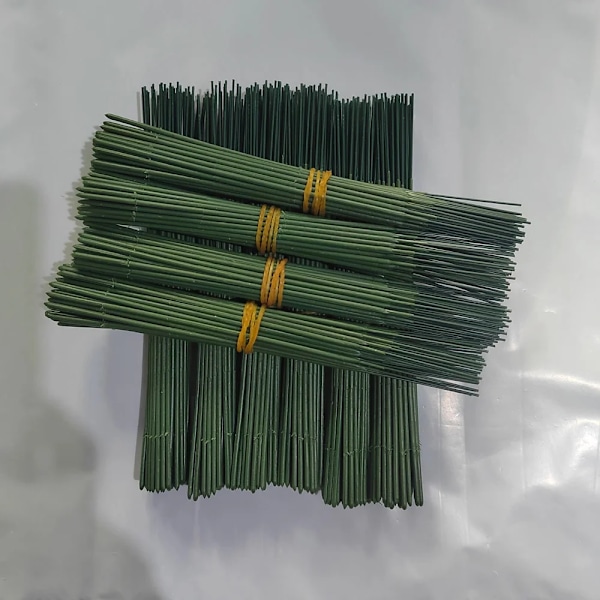 200 stykker Plastkledd Jern Blomster Stengel For Kunstig Hortensia Rose 6.69tommers Blomst Hode Pinn Stang Bryllup Dekor Tilbehør