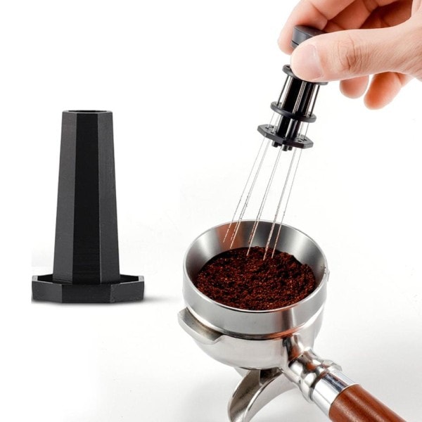 Justerbar Kaffe Omrøring Værktøj 8 Nåle Espresso Distribution Værktøj Kaffe Nål Fordeler til Cafe