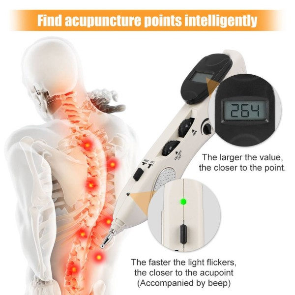 USB Genopladelig Elektronisk Akupunktur Pen Elektrisk Body Massager Meridian Puls Afslappende Fysioterapi Udstyr