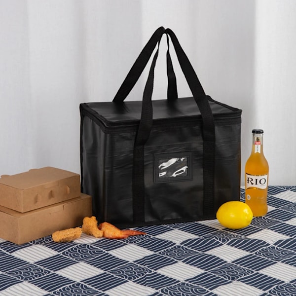 50 L 2 stykker isoleret bil bærbar frokost køler foldning isoleret picnic is taske lynlås picnic camping blik folie mad pose