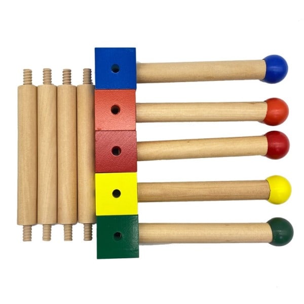 Treeyear Ring Toss Spel Montessori Praktisk Liv Material, Utbildnings Trä leksak
