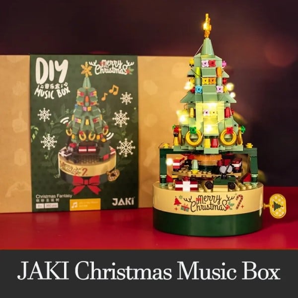 God jul Belysning Tre Bygge Klosser Klosser Kreativ Musikk Esker Dekorasjon