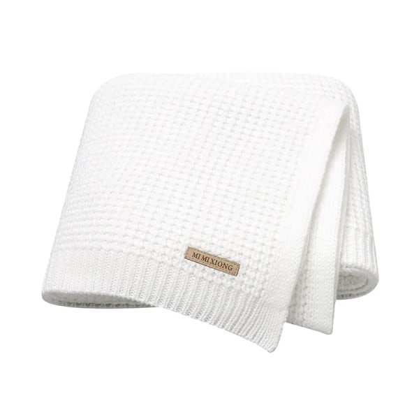 Baby tæpper Strikket Nyfødt Netural Åndbar Måned Swaddle Wrap Mat
