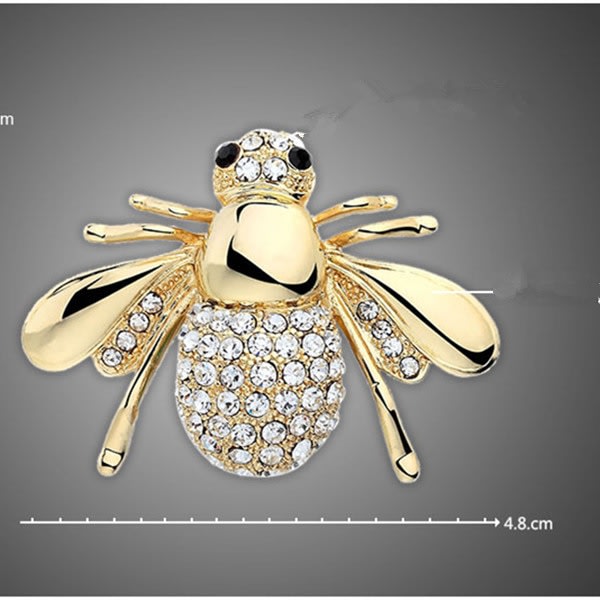 Muoti söpö pieni mehiläinen rintakoru CZ rintaneula neula kaulus takki mekko nainen pieni hyönteis eläin rintakoru