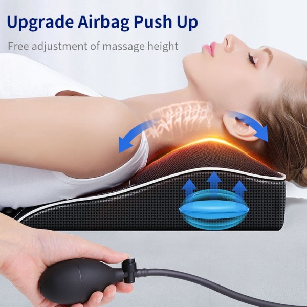 El Shiatsu Huvud Nacke Cervikal Traktion Kropp Massager Bil Rygg kudde