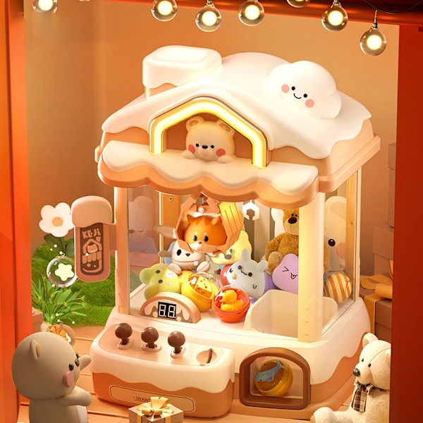 Wltoys Doll Machine Mynt Operated Play Game Mini Claw Catch Toy Machines Dolls Sweets Machine Barn Interactive Toys