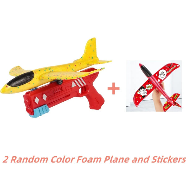 One-Click Ejection Foam Flygplan Leksak Stor Kasta Plan Flygande Leksaksmodell för barn