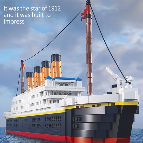Mini World Famous Film RMS Titanic Skip Modell Bygning Klosser Figurer Båt Venner Klosser Leker