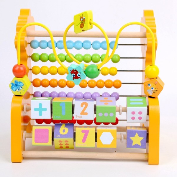 Multifunksjon Abacus Leker Rundt Perler Tidlig Lær Læring Hjelpemidler Pedagogiske Leker