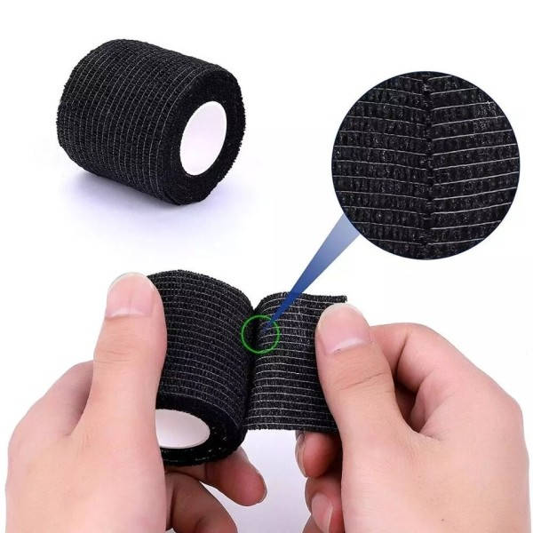 20 stykker sort tatovering greb bandage cover omslag tape nonwoven vandtæt selv klæbende finger beskyttelse tatovering tilbehør