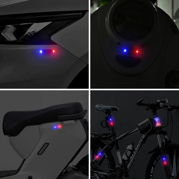 Sol strøm varsel lys for bil motorsykler LED lommelykt indikator