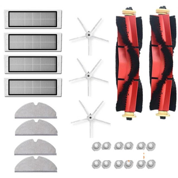 Avtakbar Hovedbørste Vaskbar HEPA filter Klut for Xiaomi Roborock S6 S60 S65 S5 MAX T6  Reserve deler