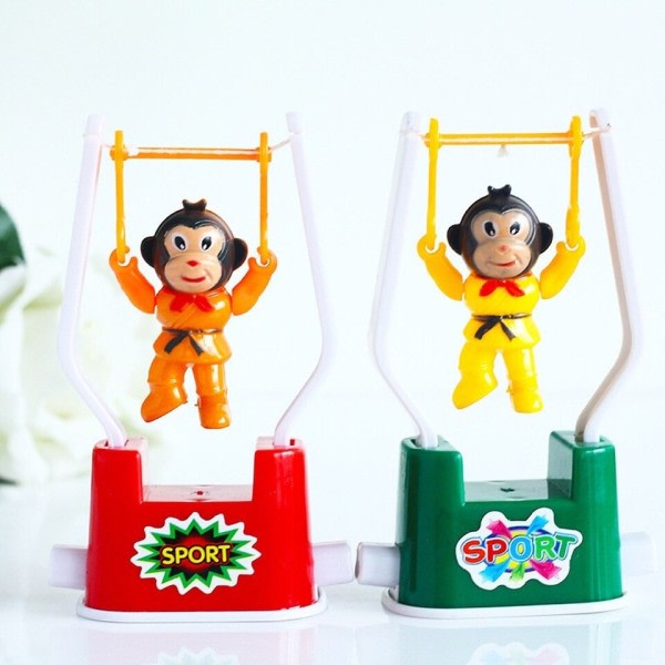 Funny Wind Up Legetøj Novelty Abe Somersaults Clockwork Legetøj Gymnastik Spil til børn