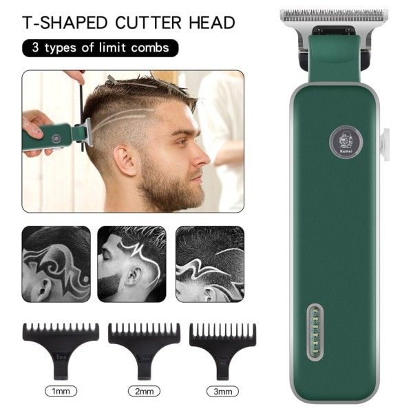 Professionell Hår Clipper T-blad Torrakning Hår Klippning Maskin All-around Outlining Närklippning Maskin