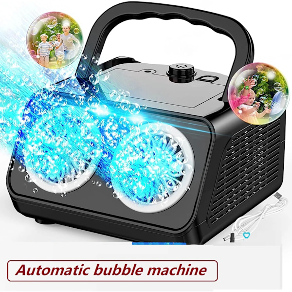 Automatisk bubbla maskin uppgradering bubbla blåsare med 2 fläktar